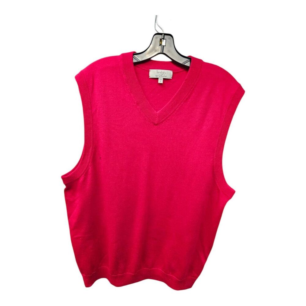 Turnbury Red Merino Wool Sweater Vest Mens Size Large